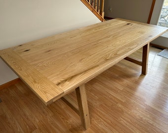 Handmade Red Oak Dining Room Table