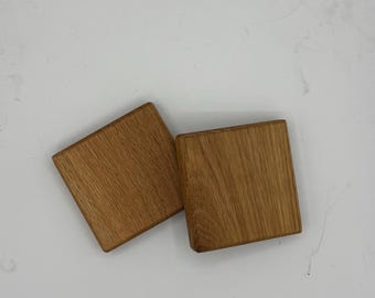 Set of 2 Oak Coasters