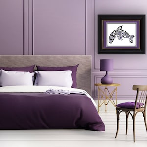 Tribal Style Killer Whale &quot;Pacific Dream&quot; - Fine Art Print, Giclee Print, Poster Print of Pacific Northwest Coast Tlingit Style Orca Art