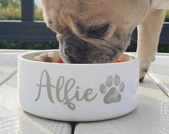 Paw Personalised Pet Bowl, Personalised Pet Feeding Bowl, Ceramic Feeding Bowl, Dog Bowl, Paw Pet Bowl, Paws Pet Bowl, Custom Pet Gifts