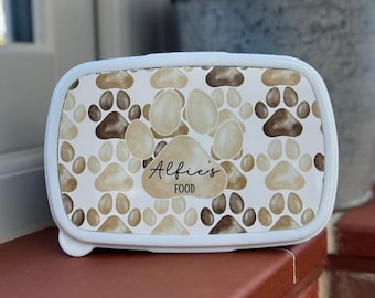 Neutral Paws Personalised Snack Box, Personalised Snack Box, Lunch Box, Food Storage, Dog Snacks, Custom Dog Treat Box,Dog Paw Treat Storage