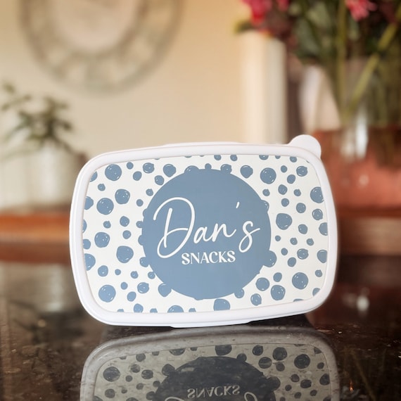 Dots Personalised Snack Box: Custom Lunch Box, Food Storage