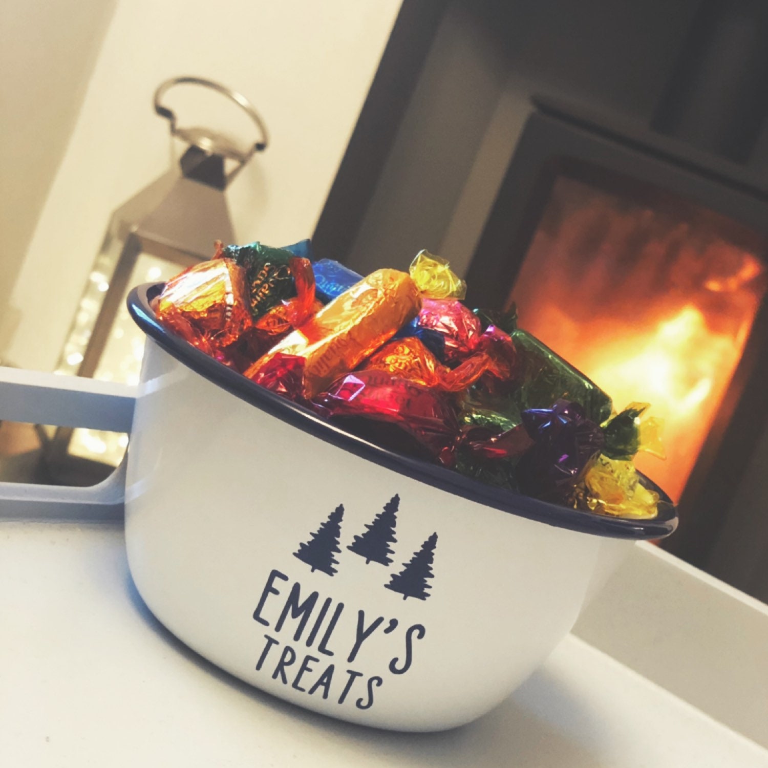 Christmas Tree Personalised Bowl Enamel Bowl Enamel Snack Etsy UK