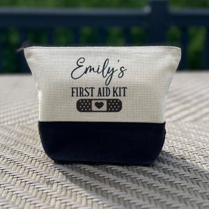 First Aid Personalised Bag, Medical Essentials Pouch, Travel First Aid Kit