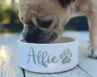 Paw Personalised Pet Bowl, Personalised Pet Feeding Bowl, Ceramic Feeding Bowl, Dog Bowl, Paw Pet Bowl, Paws Pet Bowl, Custom Pet Gifts