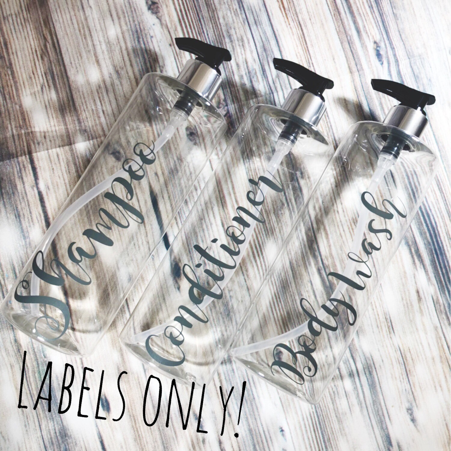 Shampoo Conditioner Body Wash labels Set Decal Vinyl Etsy