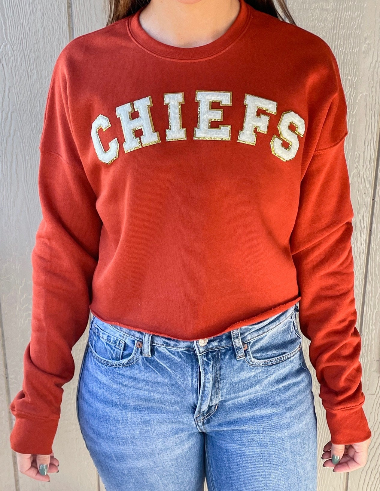 Kansas City Chiefs Varisty letter sweatshirt, KC Chiefs, Chiefs Football