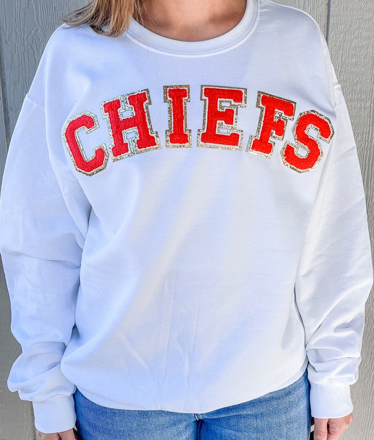 Kansas City Varisty Letter Sweatshirt, KC Chiefs, Chiefs Football