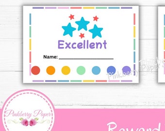 Printable Classroom Reward Punch Cards: Motivational Progress Recognition (PGN File)
