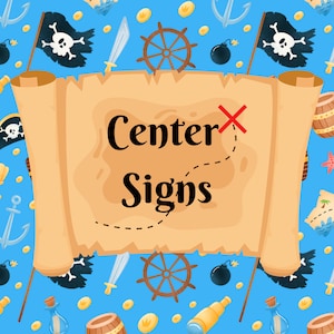 Classroom Center Signs | Preschool Centers | Printable & Resizable Signs | Blank Template | Set of 18 Signs