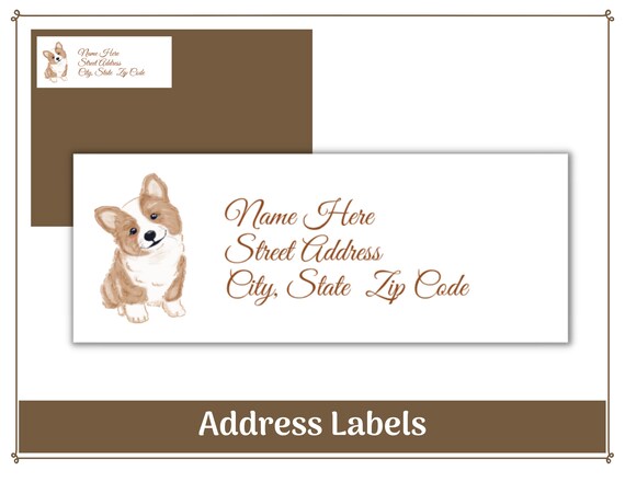 Corgi Return Address Labels Pets and Animal Stickers Name - Etsy Italia Corgi Return Address Labels Pets and Animal Stickers Name - Etsy Italia