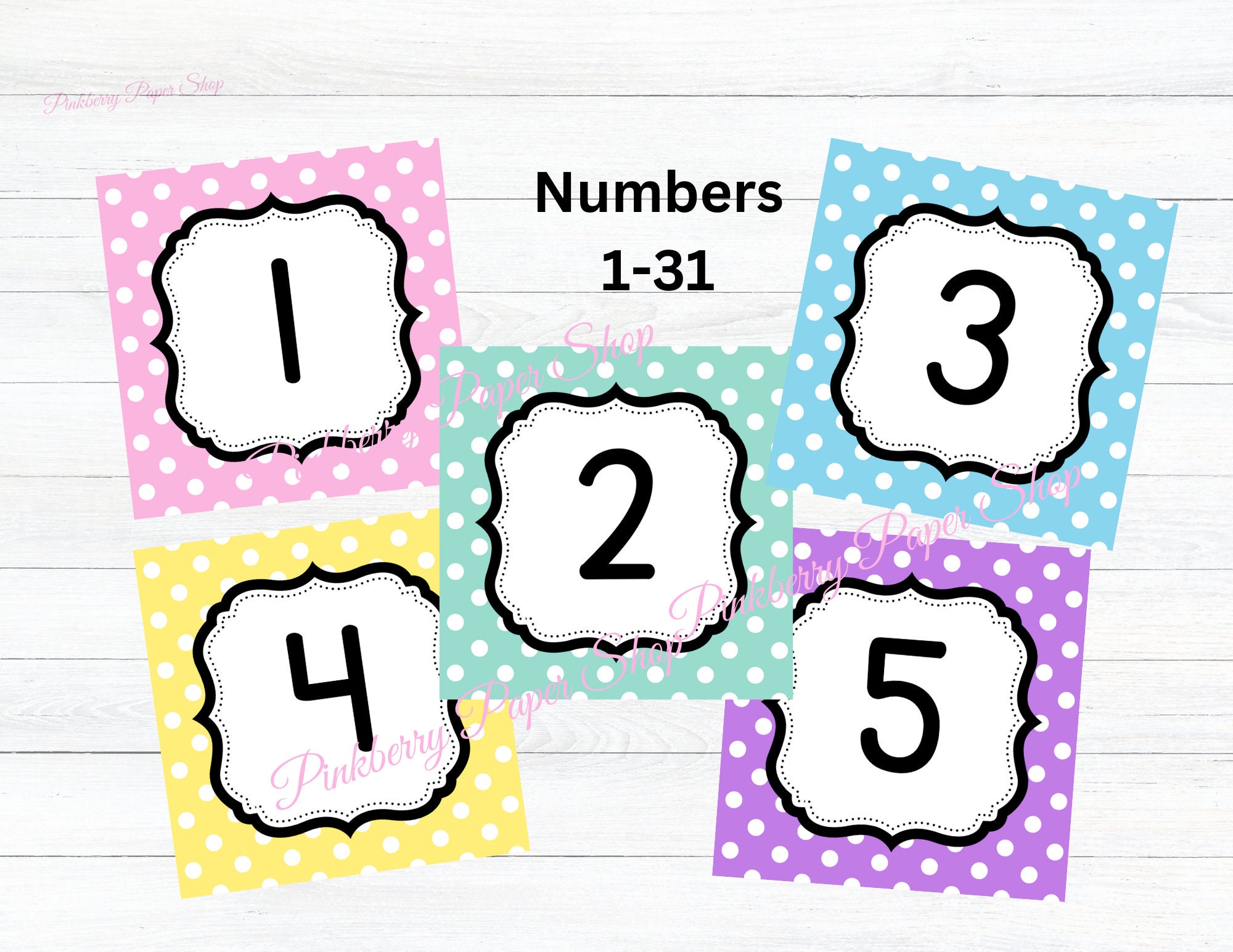 numbers-1-31-calendar-numbers-pastel-polka-dot-classroom-number-set-numbered-labels-instant-download-etsy
