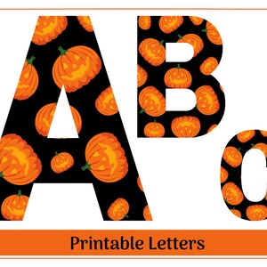 Lettres clipart alphabet citrouille | Lettres majuscules | Lettres/chiffres de citrouille d'Halloween d'automne | Alphabet pour la classe | Sublimation de citrouille