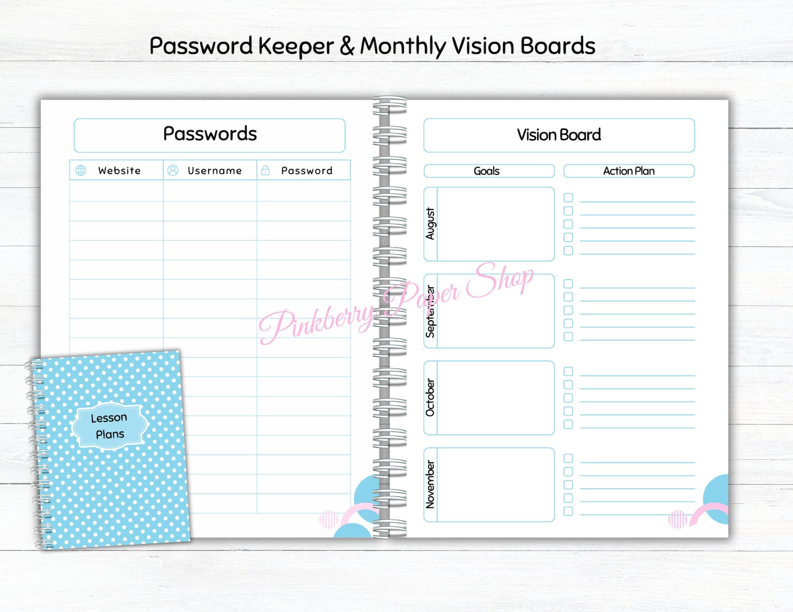 Pastel Polka Dot Teacher Lesson Plan Book: Printable Planner (digital ...