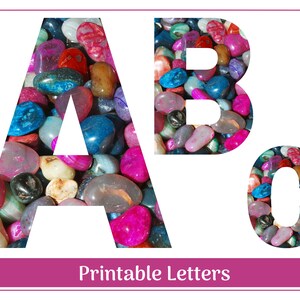 Rocks and Stones Alphabet Clip Art Letters | Numbers 0-9