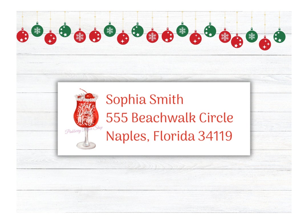 Etichette Per Indirizzi Personalizzate A Tema Spiaggia Natalizia - Foto 8