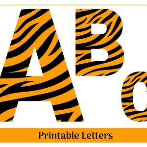 Tiger Stripe Safari Alphabet Letters A-Z, Numbers 0-9 Clip Art, Printable Banner, Bulletin Board, Scrapbooking Letters & Numbers