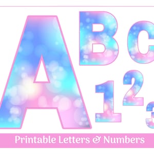 Pastel Bubbles Alphabet Letters & Numbers: Printable Banner (Digital Download)