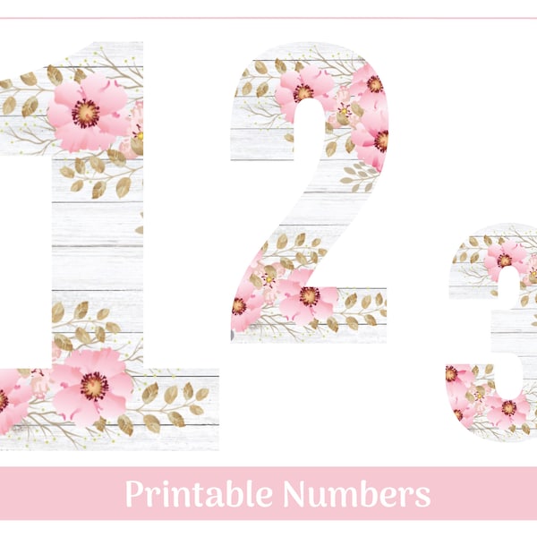 Shabby Chic Numbers Etsy