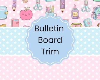 Pastel School Tools & Stars – obramowanie tablicy ogłoszeń: do druku w klasie (do pobrania w wersji cyfrowej)