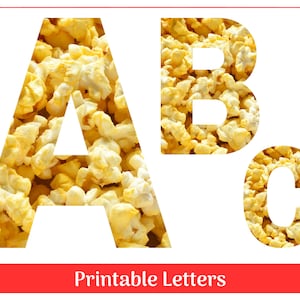 Popcorn Alphabet Clip Art Letters A-Z | Carnival Banner | Circus ...