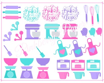 Baking Clip Art | Assortment of Printable and Resizable Kitchen Appliances and Utensils