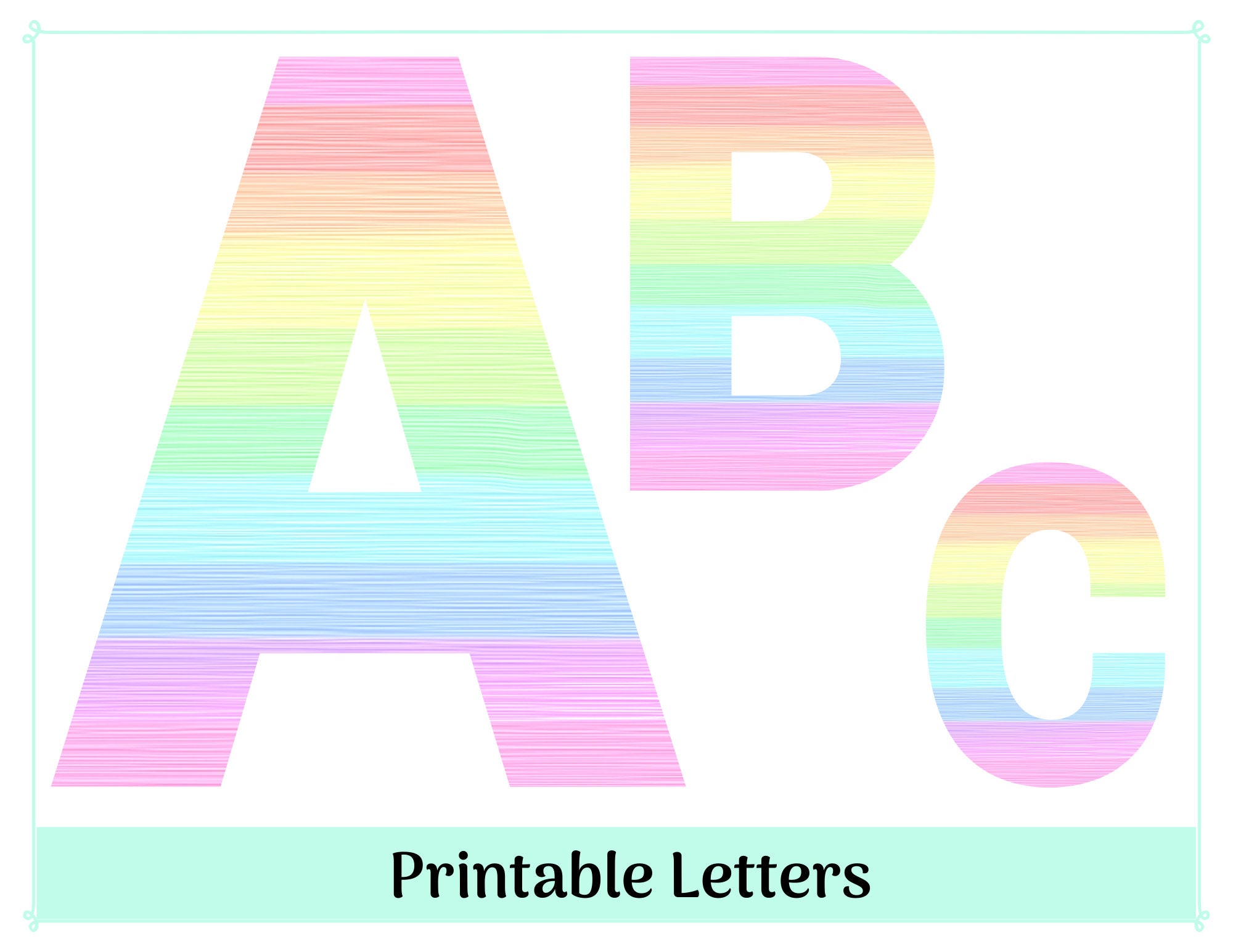pastel-rainbow-stripe-alphabet-letters-a-z-numbers-0-9-banner-bulletin-board-scrapbook-sublimation-letters-numbers-etsy for Free Printable Rainbow Letters Printable Pastel Rainbow Stripe Alphabet Letters A-Z, Numbers 0-9 | Banner, Bulletin Board, Scrapbook, Sublimation Letters & Numbers - Etsy for Free Printable Rainbow Letters Printable