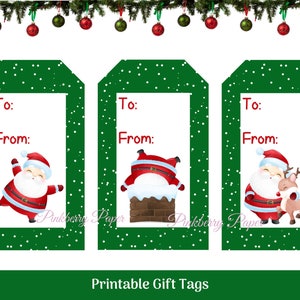 Santa Christmas Gift Tags | Variety Pack | DIY Printable Holiday Labels