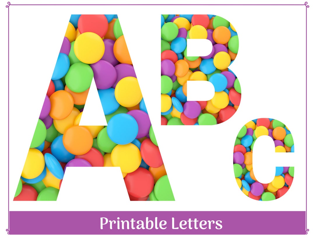Candy Alphabet Clip Art Letters AZ Printable & Resizable Etsy