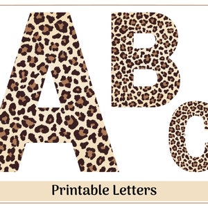 Leopard - Safari Alphabet Clip Art Letters A-Z | Numbers 0-9
