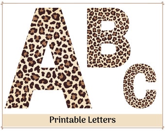 Leopard - Safari Alphabet Clip Art Letters A-Z | Numbers 0-9