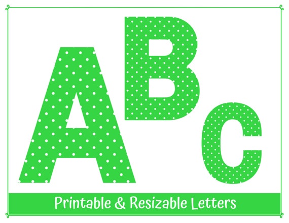 Polka Dot Printable Alphabet F