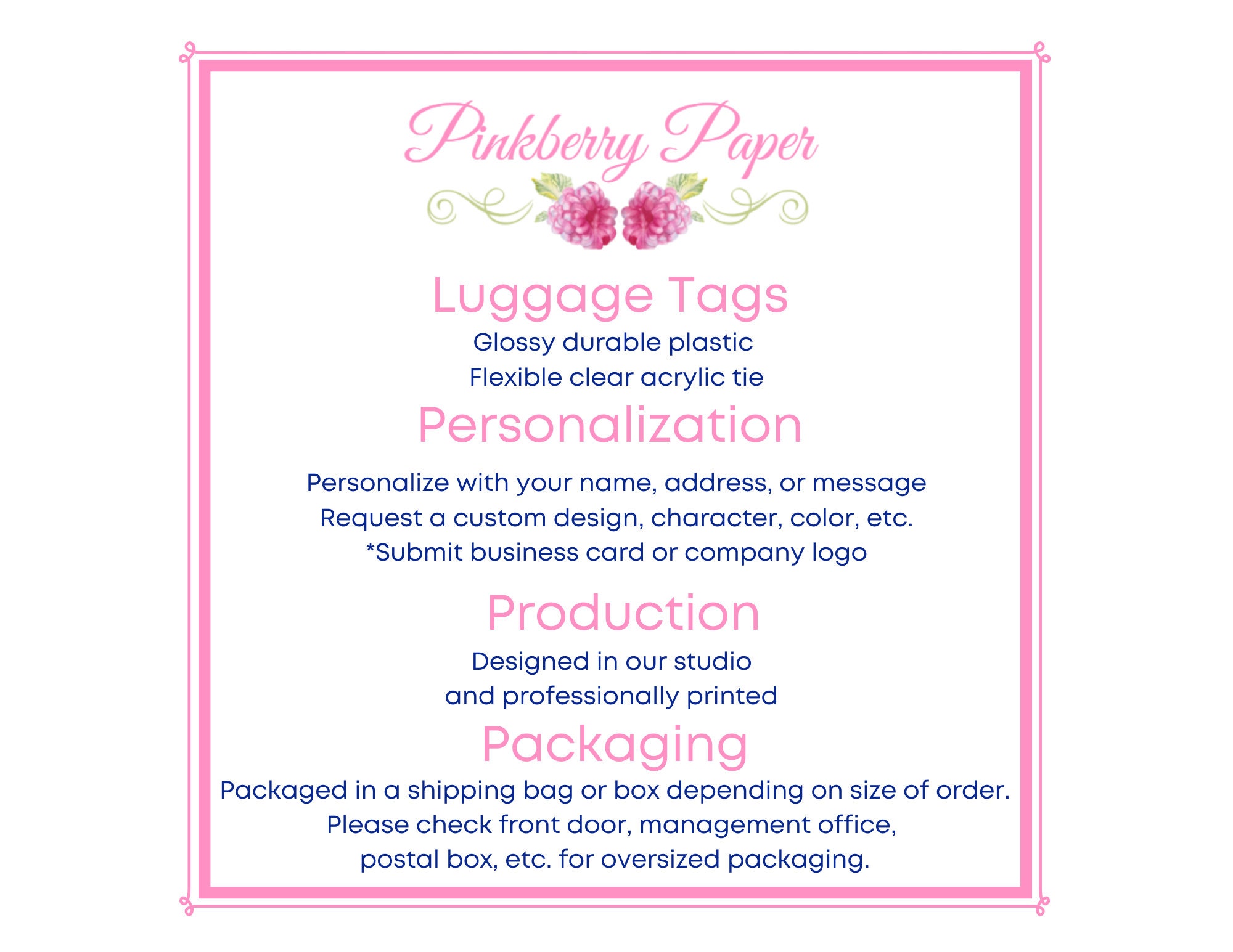 Floral Luggage Tag Personalized Luggage 