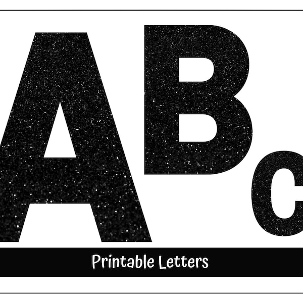 Glitter Alphabet - Etsy