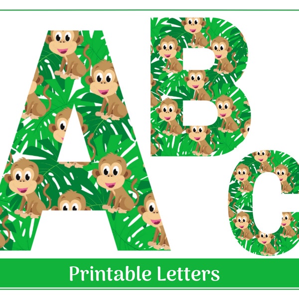 Jungle Alphabet Etsy