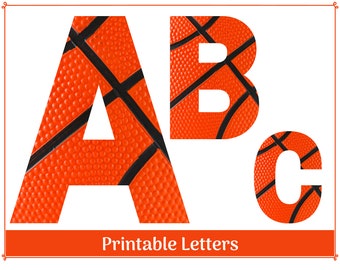 Basketball Alphabet Clip Art Letters A-Z Printable & -  Norway