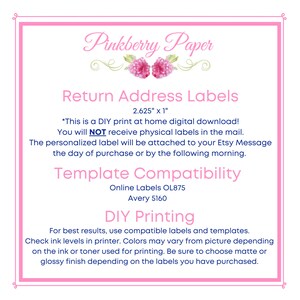 30 Happy Valentine's Day Personalized Return Address Labels – 1" X 2.625" – Matte Stickers