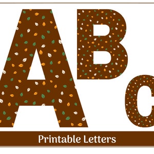 Fall Alphabet Letters & Numbers Clip Art | DIY Printable Alphabet | Banners - Classroom - Scrapbooking