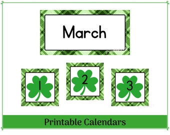 January Classroom Calendar Header and Numbers Printable & Resizable ...