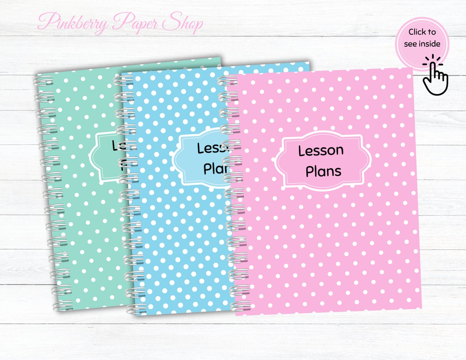 Pastel Polka Dot Teacher Lesson Plan Book: Printable Planner (digital ...