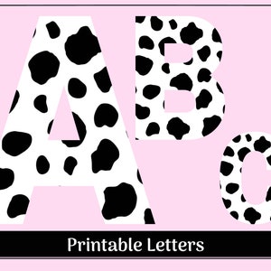 Cow Print Alphabet & Numbers | Uppercase A-Z Letters, Numbers 0-9 | Banner and Classroom Bulletin Board Letters