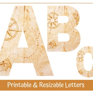 Lettere ClipArt della mappa del mondo / Lettere maiuscole stampabili e ridimensionabili / Lettere per banner e bacheca fai da te / Download digitale