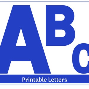 Clip Art do Alfabeto Azul Royal com Letras de A a Z, Números de 0 a 9 | Banner para Imprimir - Boletim - Scrapbooking - Letras de Sublimação
