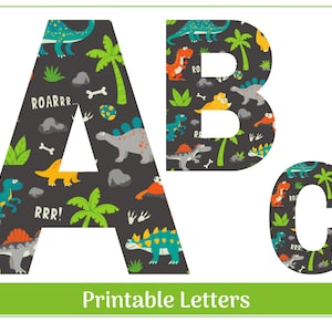 Dinosaur Clip Art Letters A-Z, Numbers 0-9 | Printable & Resizable Letters | Banner - Bulletin - Scrapbooking – Sublimation Letters