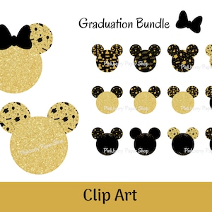 Mickey and Minnie Graduation Clip Art Bundle | Graduation Celebration Clip Art | Printable & Resizable | Sublimation | PNG