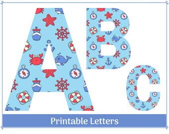 nautical letters etsy