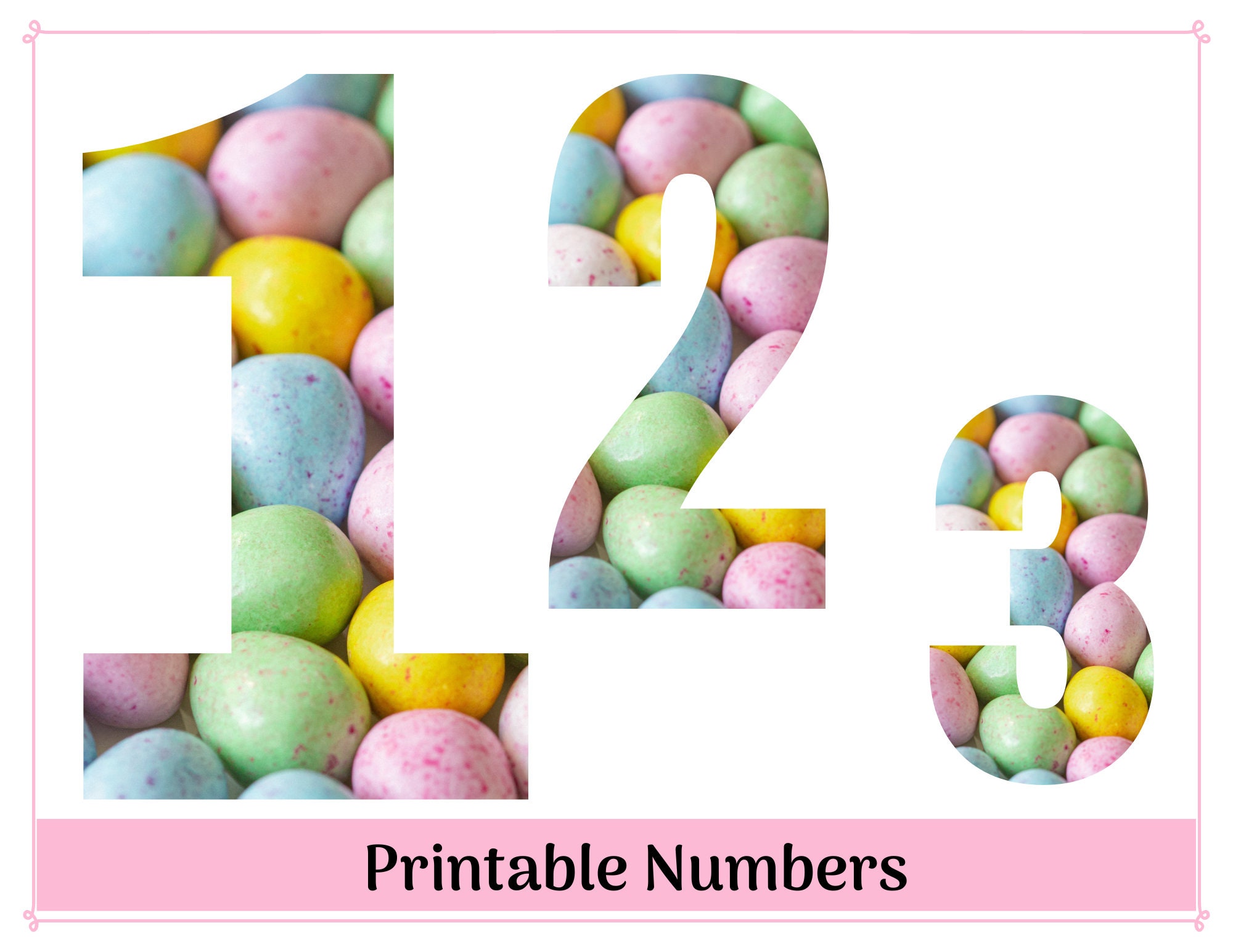 Easter Eggs Alphabet Letters A-Z, Numbers 0-9 | Banners, Bulletin Board ...