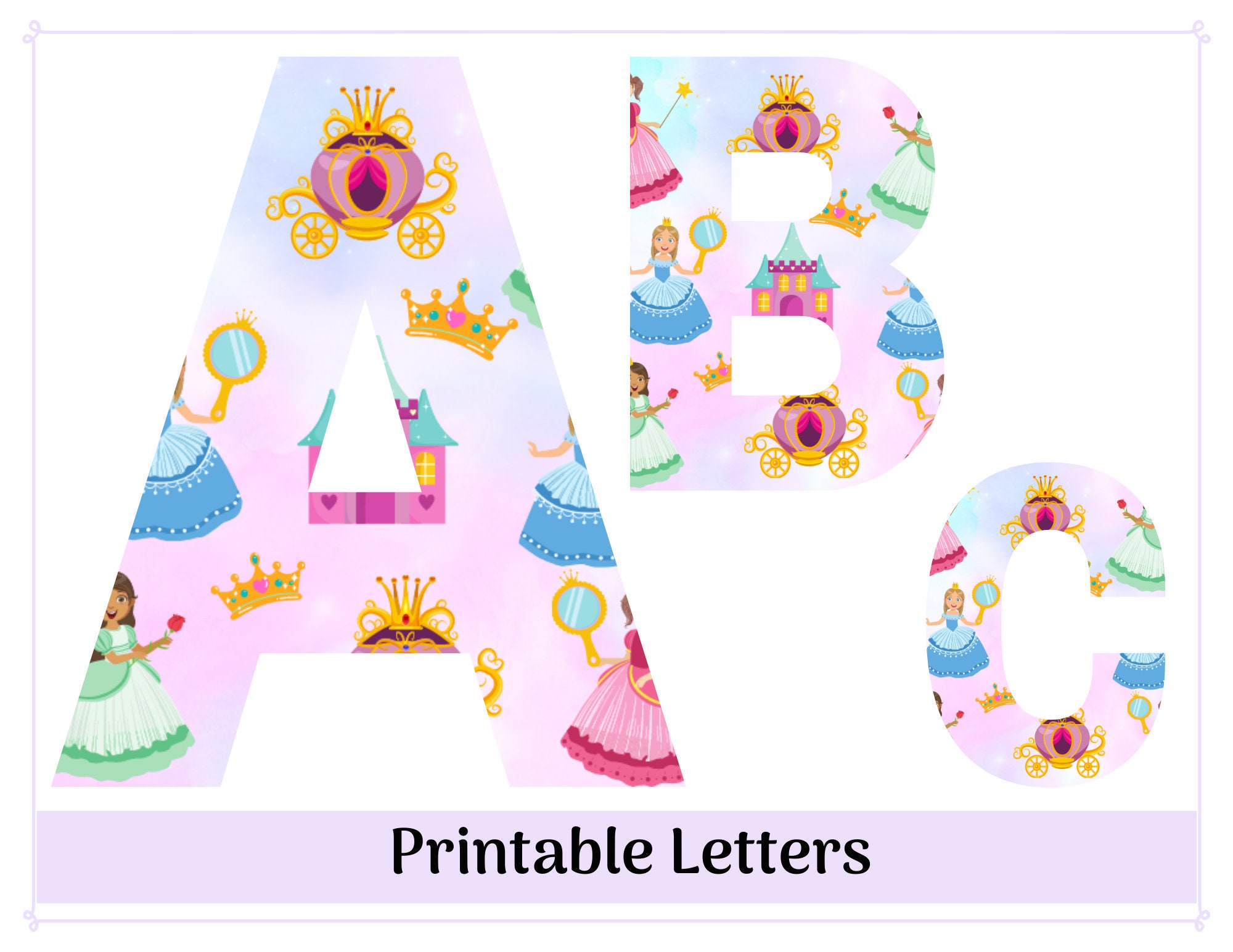 princess banner clip art