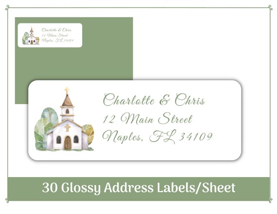 Etiquetas de dirección de retorno de la Iglesia Cristiana / - Etsy México Etiquetas de dirección de retorno de la Iglesia Cristiana / - Etsy México