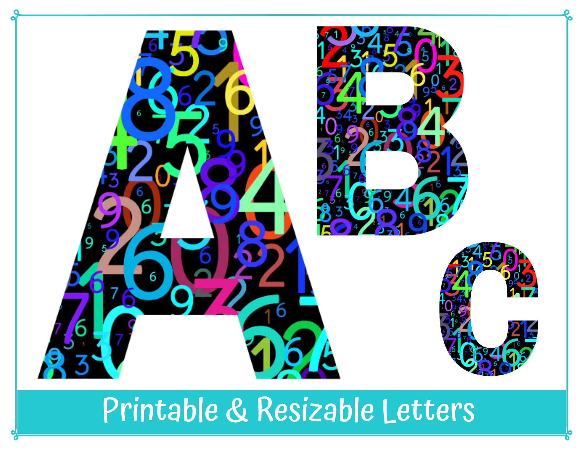 math themed printable alphabet letter clip art digital etsy israel